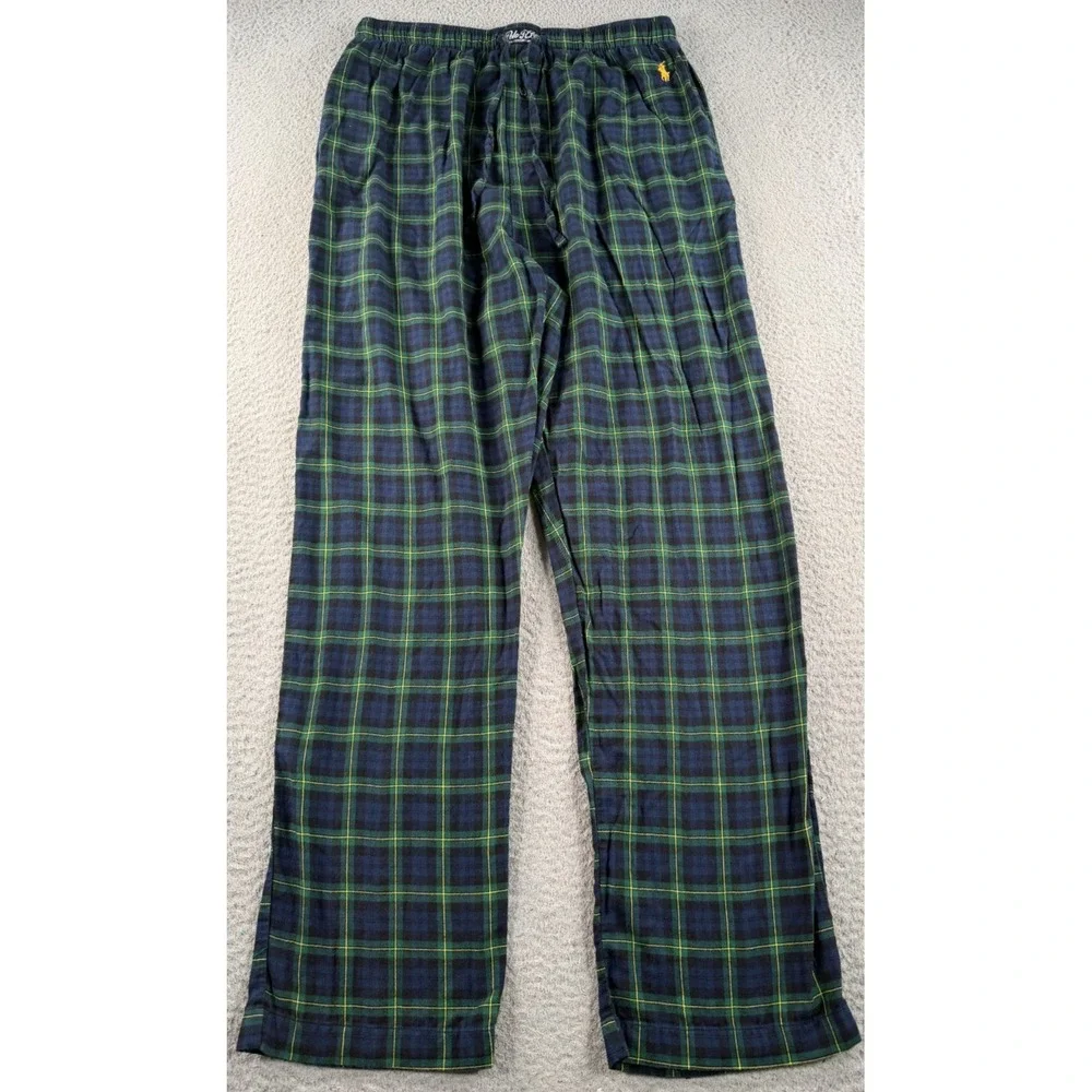 Polo Ralph Lauren Sleepwear Pajama Pants Men's Medium Tartan Plaid PJ Drawstring